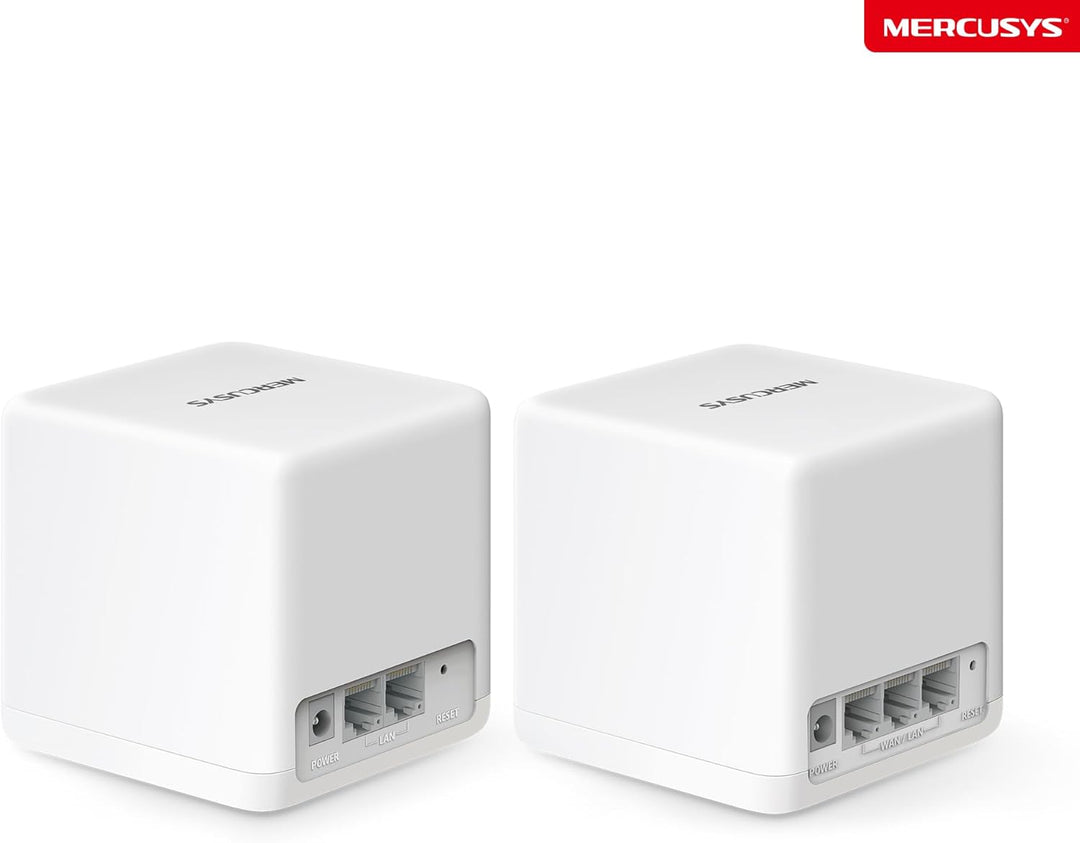 Mercusys Halo H1500X Wi-Fi 6 Mesh WLAN Set (2er Pack), AX1500 Dual Band Router & Repeater, Gigabit-P