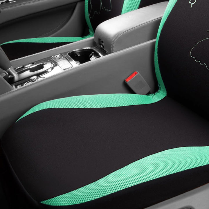 Flying Banner Maschen Schmetterling Universal für Auto Sitzbezüge Seitenairbags Kompatibel (Mintgrün