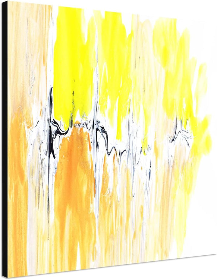 Paul Sinus Art Modernes Wandbild Abstrakt009_60x60cm Abstrakte Kunst Kunstdruck auf Leinwand Zeitlos