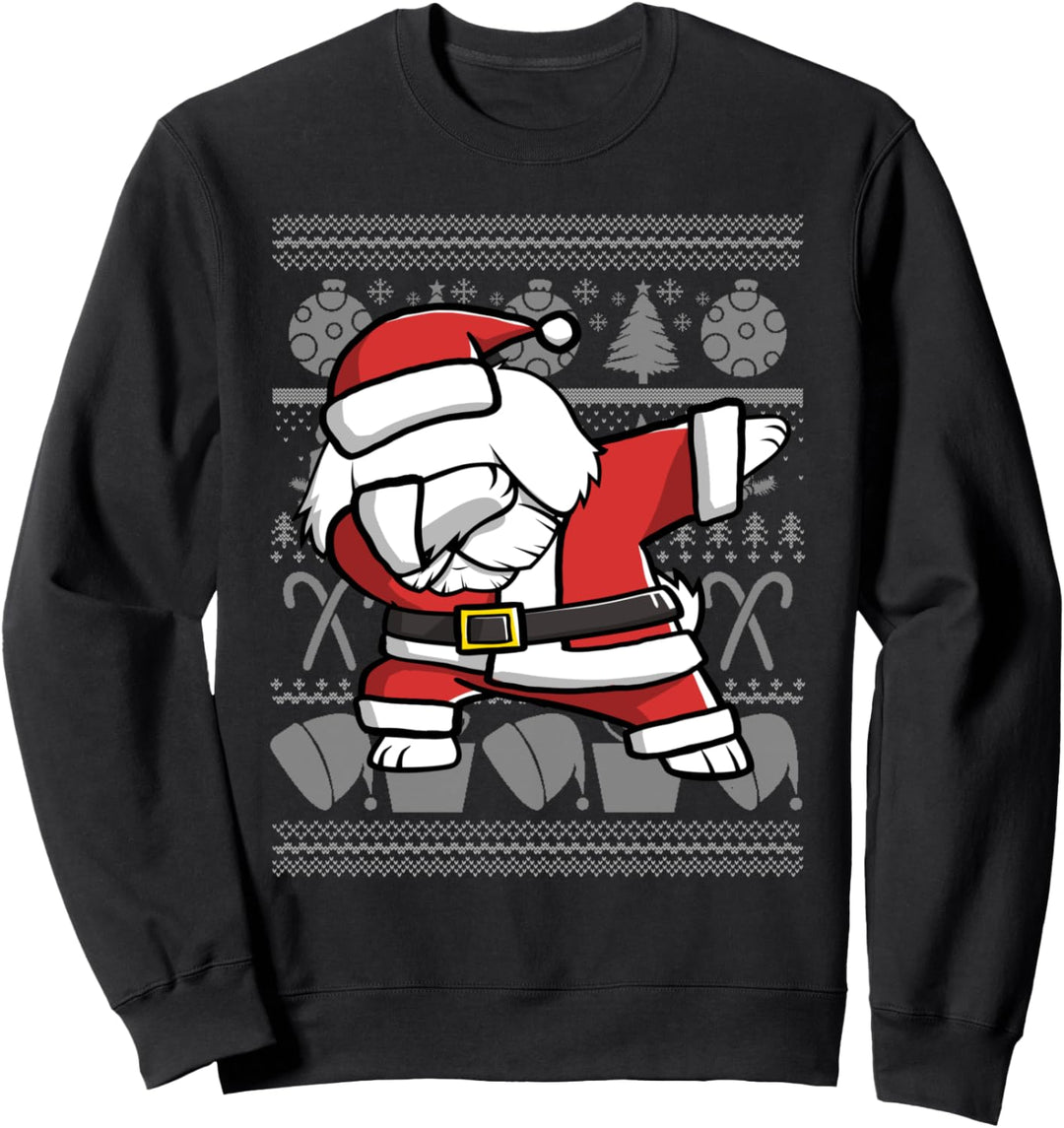 Dabbing Malteser Dab Dance Weihnachten Hund Sweatshirt