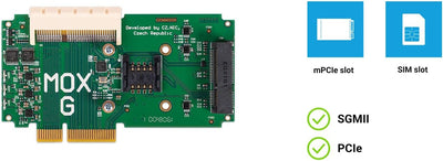 Turris MOX G (Super Extension) Module | mPCIe Slot for WiFi Card/Disk Controller/LTE Modem, SIM Card