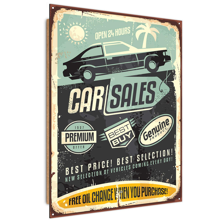 Wanddeko Nostalgisch Kunst modern Bilder Vektorgrafik Schwarz 60x90 cm Deco panel 60x80 cm Schwarz_A