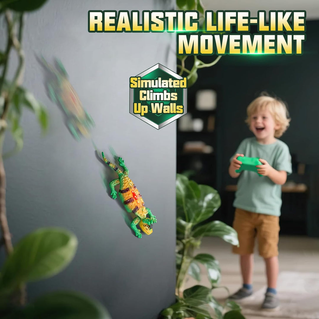 Sunrad Ferngesteuerter Gecko Spielzeug,Wiederaufladbar Wall Crawler Gecko Spielzeug mit leuchtenden