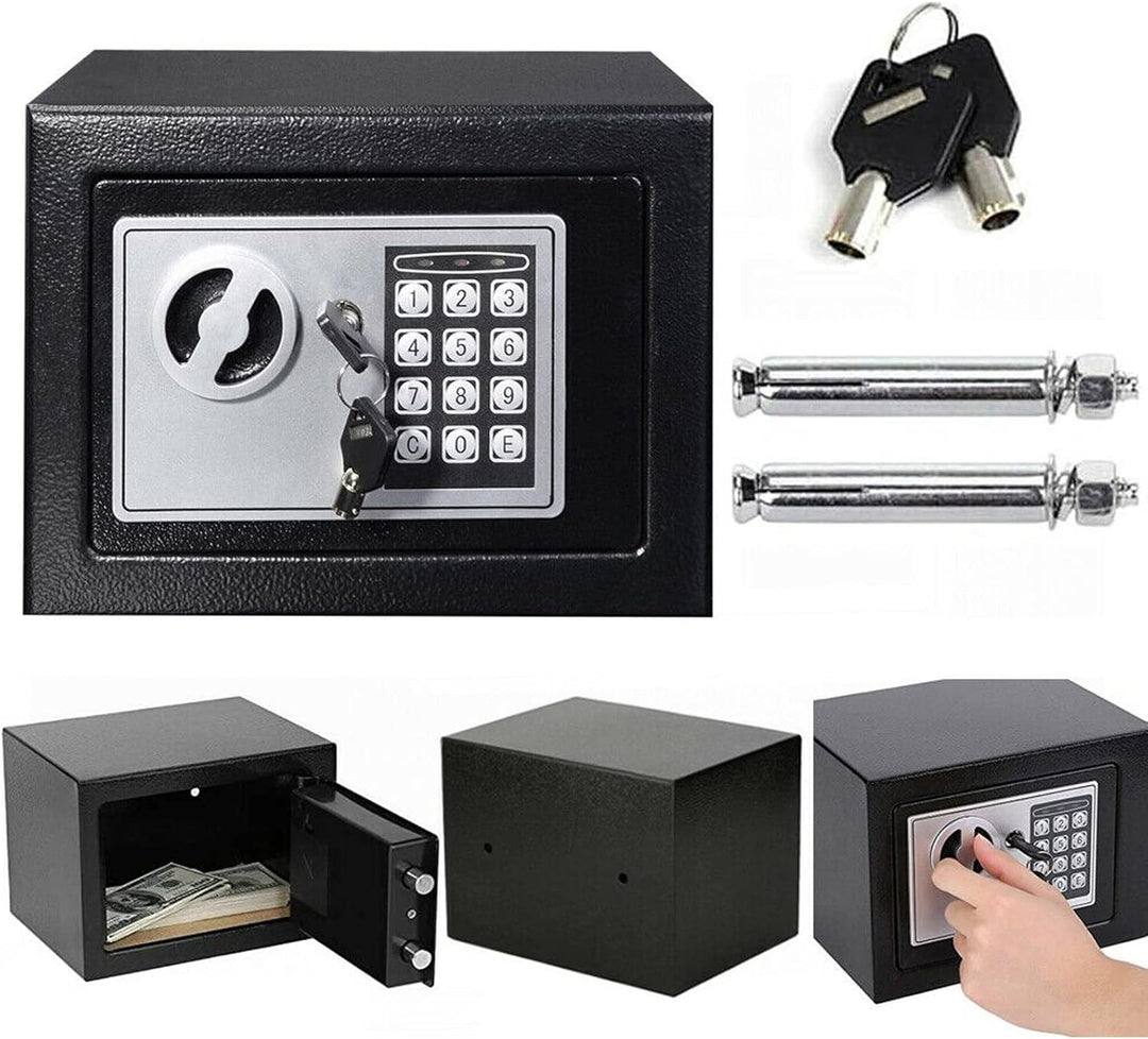 Möbeltresor Safe Elektronikschloss Tresor mit zahlenschloss & 2 Schlüssel Wandtresor Klein Elektroni