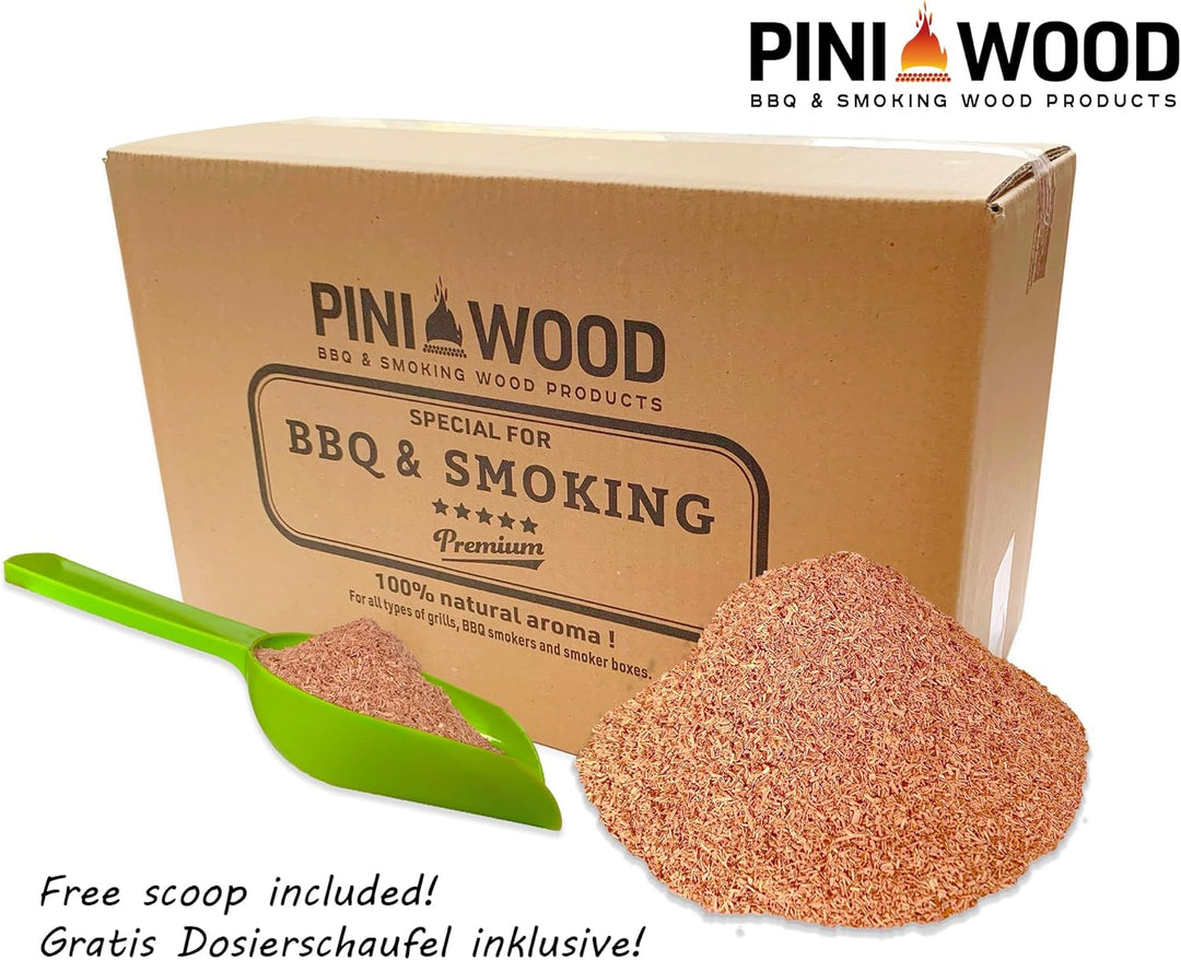 PINI 5 Kg Räucherchips Apfel 1-3 mm Smoking Chips Räucherspäne 18 Liter