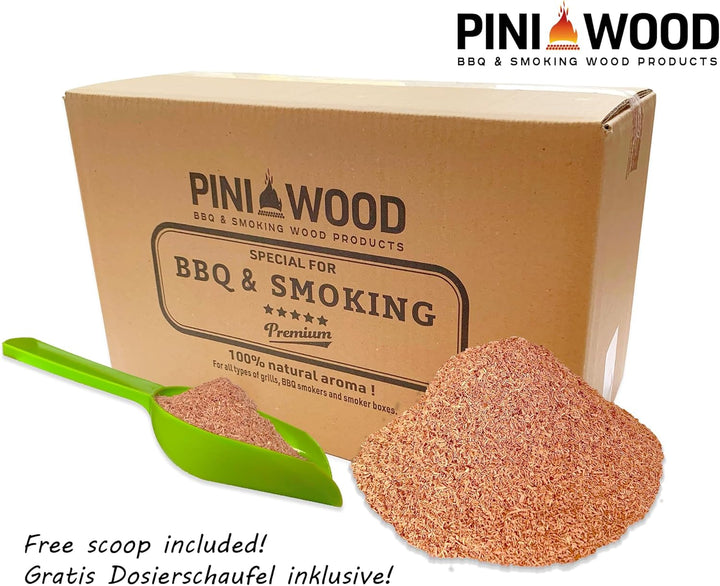 PINI 5 Kg Räucherchips Apfel 1-3 mm Smoking Chips Räucherspäne 18 Liter