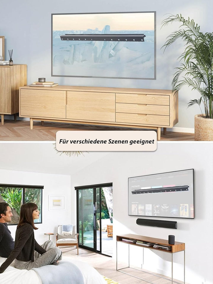 TV Wandhalterung, Ultraslim Fernsehen Halterung Wand für 32-75 Zoll Flach & Curved Fernseher oder Mo