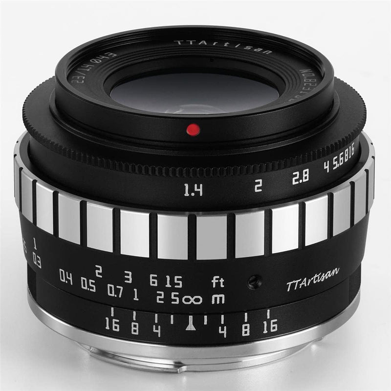 TT Artisan 23mm F/1.4 APS-C Objektiv Anschluss Fuji X Mount Silver manuelles Weitwinkelobjektiv für