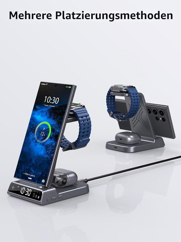 Wireless Charger für Samsung Ladestation für Galaxy S25 Ultra, Induktive Ladestation für Samsung Gal