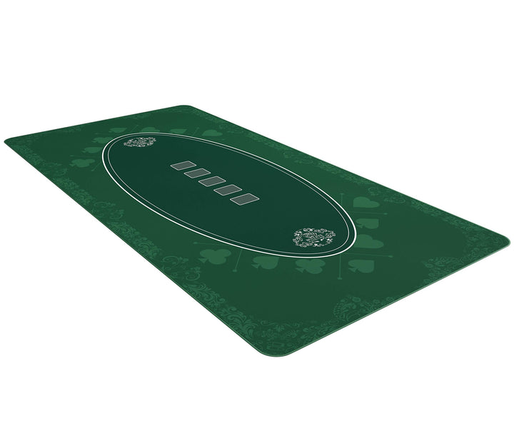 Bullets Playing Cards, Designer Pokermatte grün in 200 x 100 cm für den eigenen Pokertisch, XXL Delu