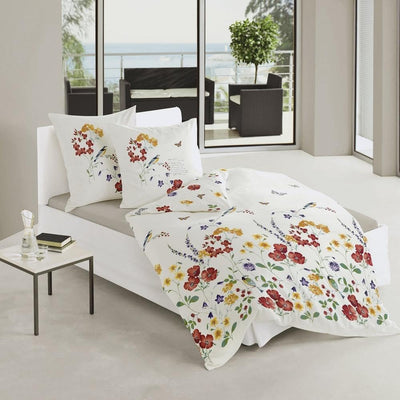 Bierbaum Bettwäsche 6477, Mako-Satin, Made in Germany, bunt 01, 200x200 + 2x 80x80 cm, für das Doppe