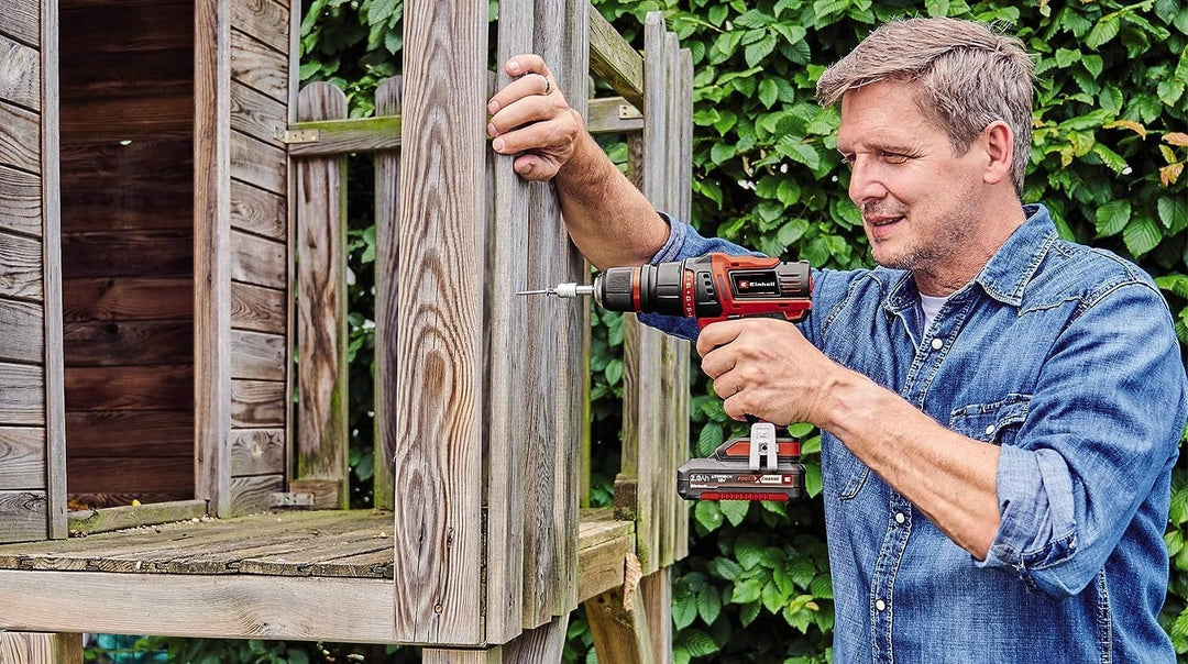 Einhell Akku-Bohrschrauber TE-CD 18/45 3X-Li+22 Power X-Change (18 V, 45 Nm, Winkelaufsatz, Exzenter