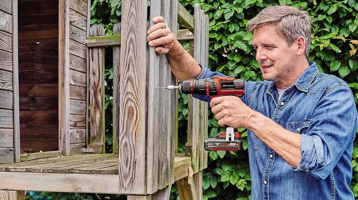 Einhell Akku-Bohrschrauber TE-CD 18/45 3X-Li+22 Power X-Change (18 V, 45 Nm, Winkelaufsatz, Exzenter