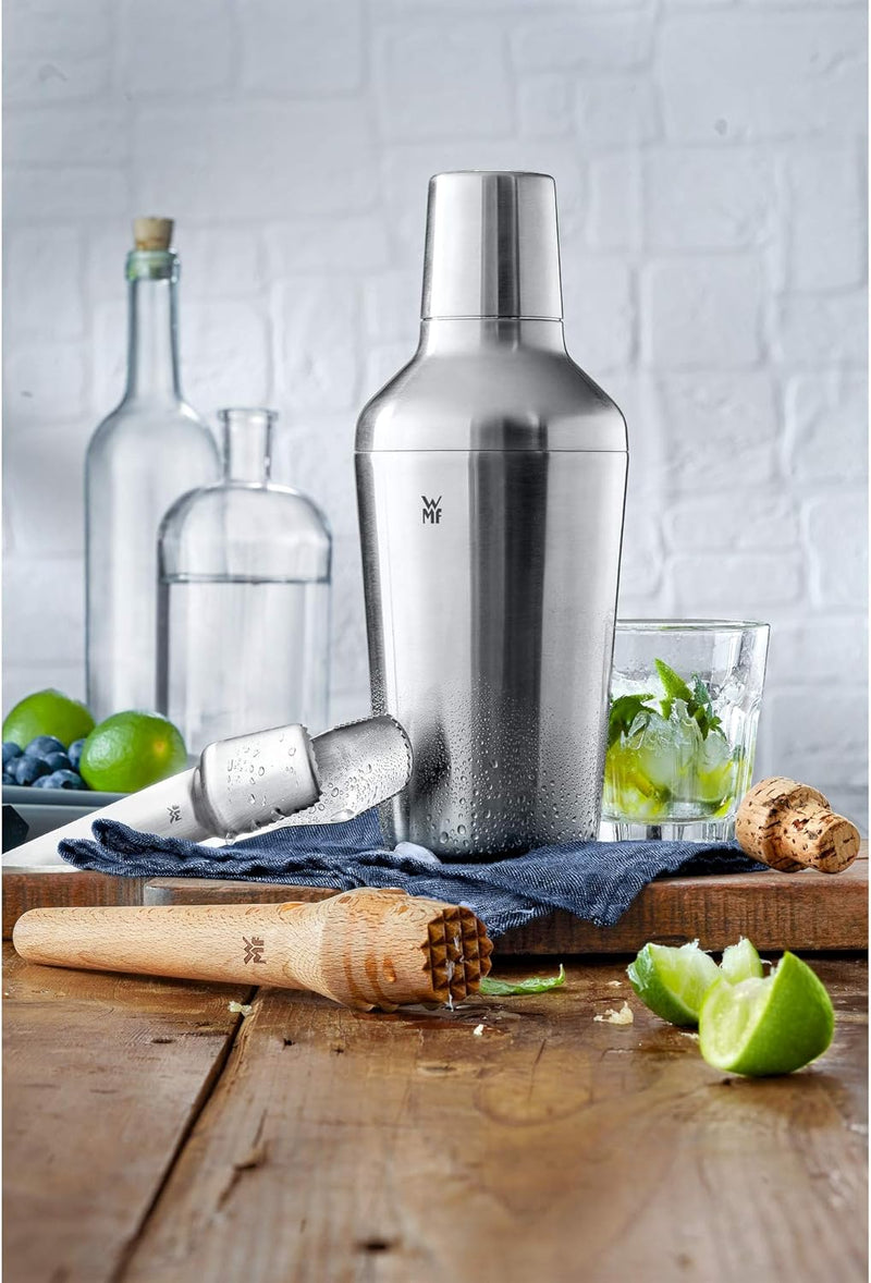 WMF Matroschka Cocktail Set 5-teilig, Barset mit Edelstahl Cocktail Shaker 700ml, Barmass, Cocktail