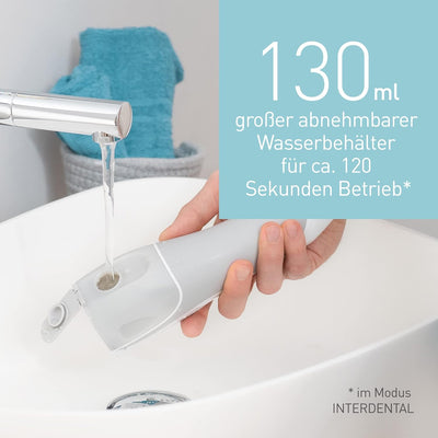 Panasonic EW1411H845 kabellose Munddusche EW1411 mit Ladestation, 3-stufige Wasserstrahlintensität,