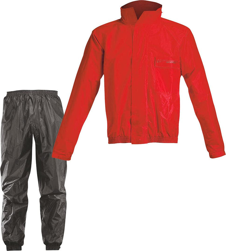 ACERBIS Unisex Logo Regenanzug 2 Stück Jacke, Rot/Schwarz, 3XL