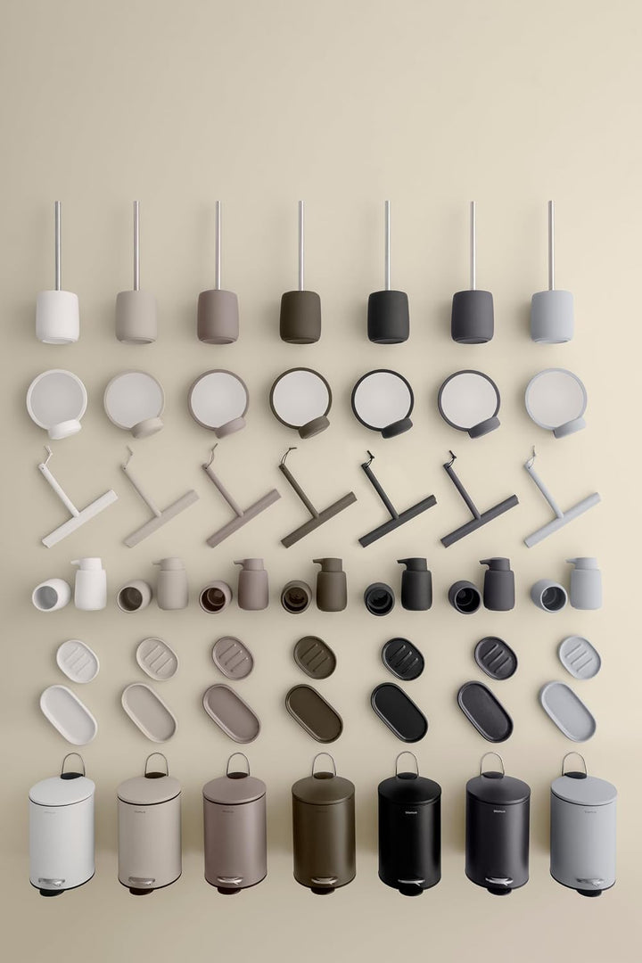 blomus -SONO- WC-Bürste aus Keramik / Kunststoff, Magnet, WC-Garnitur, Soft-Touch, hygienisch, freis