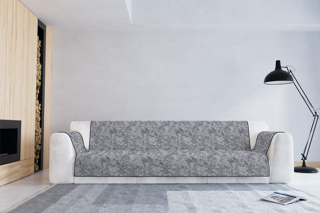 Italian Bed Linen “Glamour” rutschfest Sofa Abdeckung, Dunkel blau, 4 Plätze 4 Plätze Dunkel Blau, 4