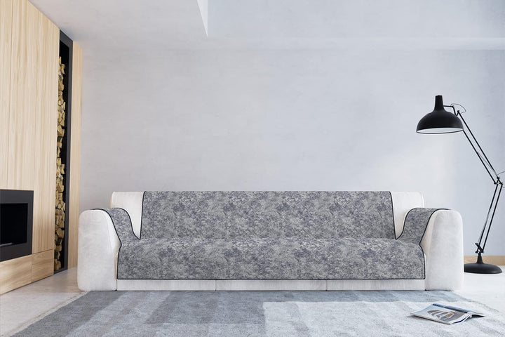 Italian Bed Linen “Glamour” rutschfest Sofa Abdeckung, Dunkel blau, 4 Plätze 4 Plätze Dunkel Blau, 4