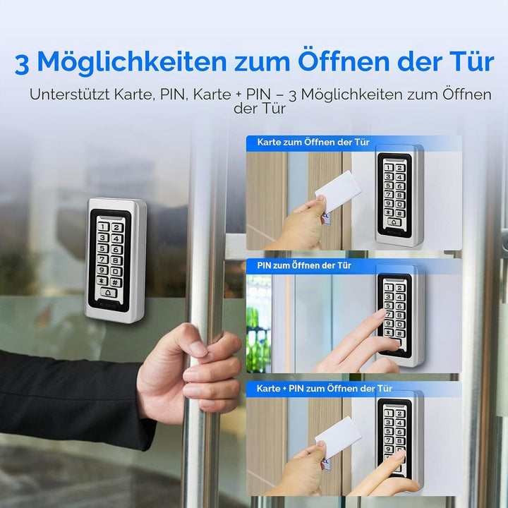 Retekess T-AC03 Codeschloss Türöffner, Codeschloss Garagentor, Wasserdichte RFID IP68, Zutrittskontr