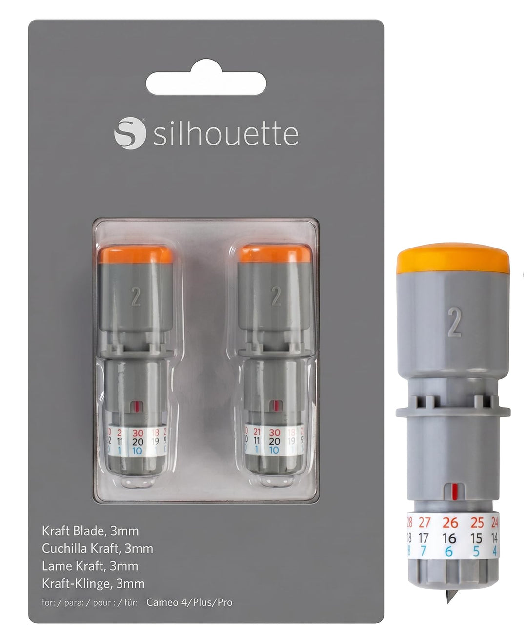 Silhouette America Silhouette 3 mm Kraft Klinge nur für Cameo 4, Grau, Grau