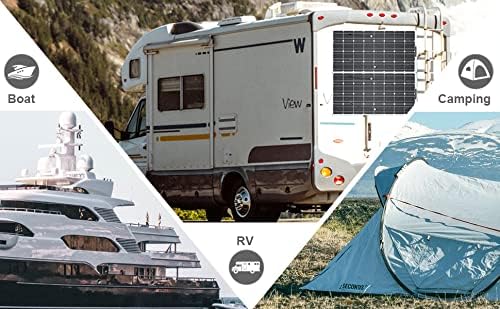 500W 12V Flexibles Solarmodul（5 X 100W）Monokristallin Solarpanel Ladegerät Outdoor mit Ladekabel für