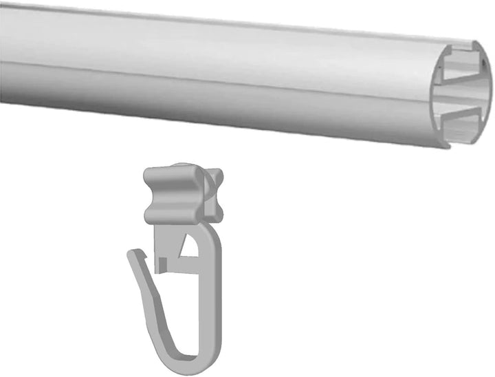 SN Deco - Innenlaufgarnitur Strassburg, Ø 19mm, 1-Lauf weiss 400cm (2x200cm inkl. Verbinder) 400 cm