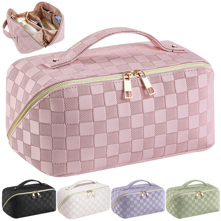 Reise Kosmetiktasche Damen mit Grossem,Tragbare Reise Make Up Tasche,Wasserdichter Schminktasche kul
