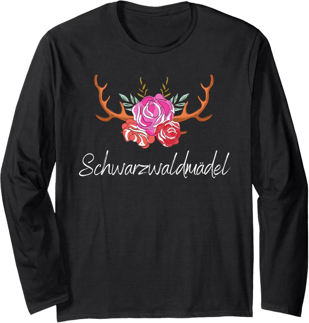 Schwarzwaldmädel Schwarzwald Hirsch Black Forest Langarmshirt