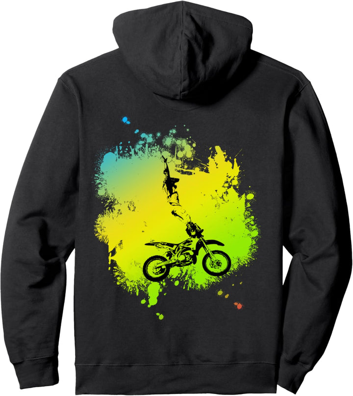 Motocross Dirt Bike Stunt Fahrer für Motorrad Biker Pullover Hoodie
