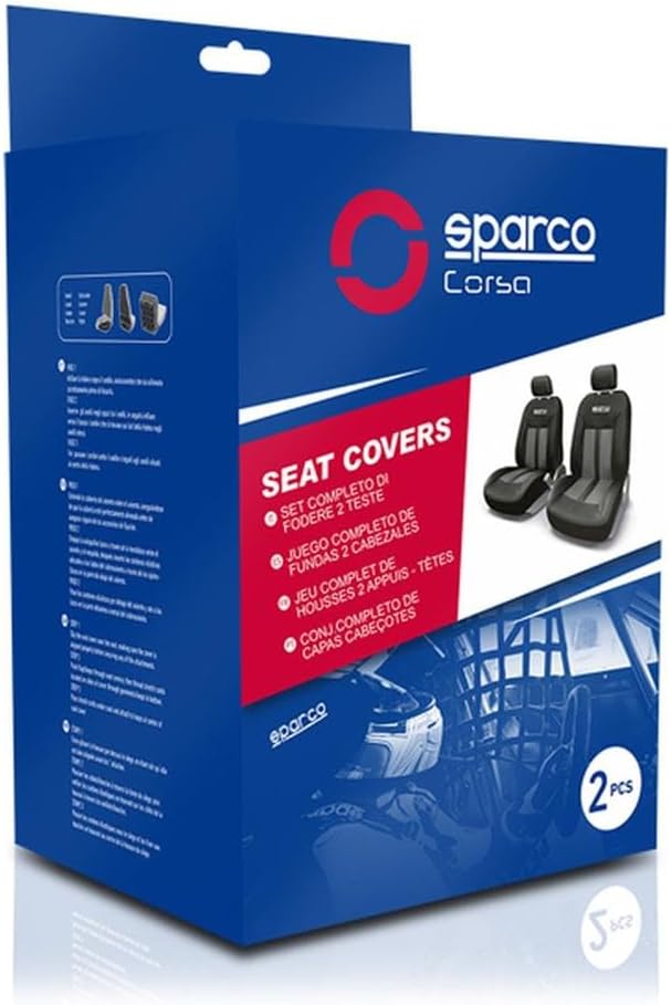 SPARCO SPC1018GR Sitzbezüge Grau, Modell S-LINE, Set of 2