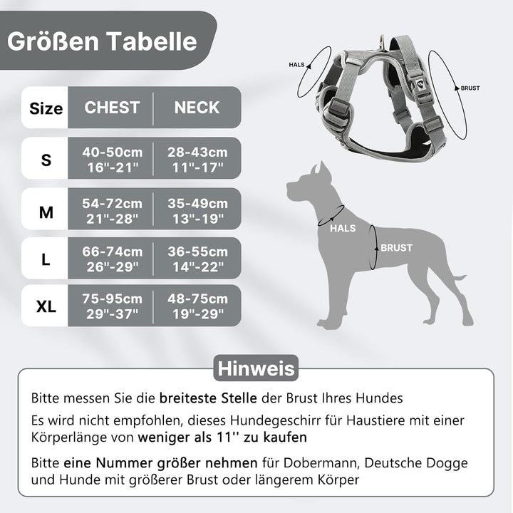 Demigreat Mittleres Hundegeschirr, Anti-Zug-Hundegeschirr mit Weich Gepolstertem Griff für das Train
