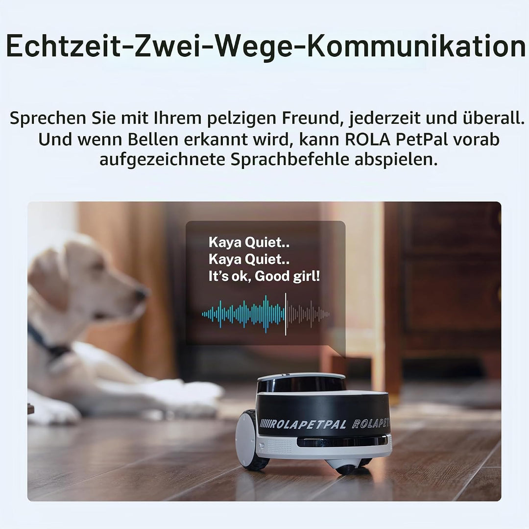 Enabot EBO ROLA PetPal 2.5K Katzenkamera mit Lagerung Modul,WLAN Mobiler Emo Robot mit Nachtsicht,Ka