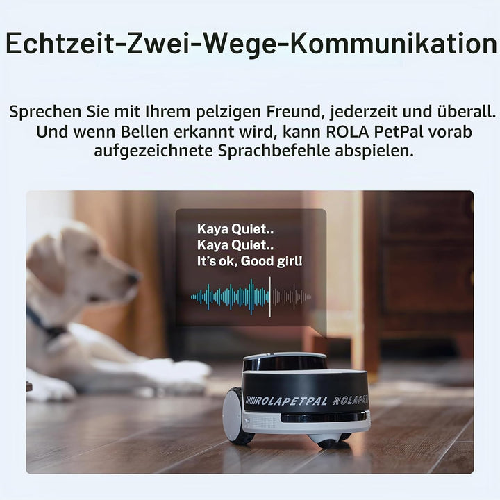Enabot EBO ROLA PetPal 2.5K Katzenkamera mit Lagerung Modul,WLAN Mobiler Emo Robot mit Nachtsicht,Ka