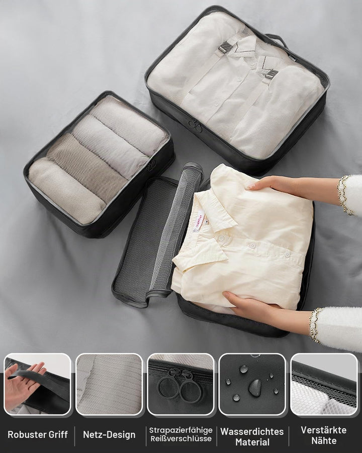Koffer Organizer Set 18-teilig, Wasserdicht Packing Cubes, Multifunktionale Travel Packwürfel, Koffe