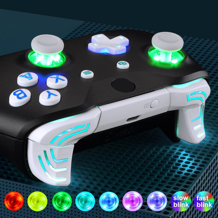 eXtremeRate LED Taste für Xbox One S/X Controller, Leuchttasten Bleuchtung Knöpfe D-pad Sticks ABXY