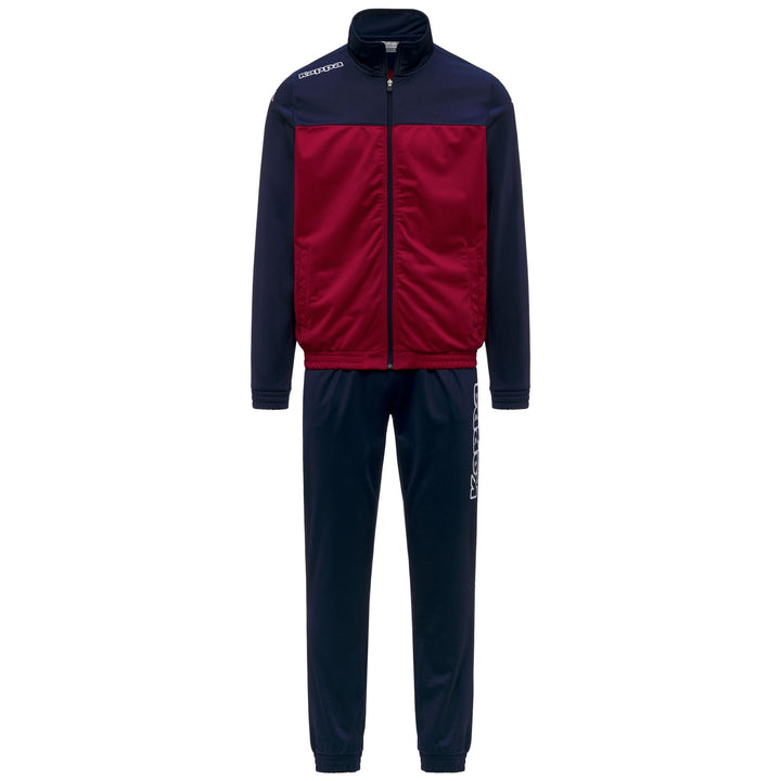 Kappa Herren Alfon Trainingsanzug , Granata, Rot/Marineblau , XL