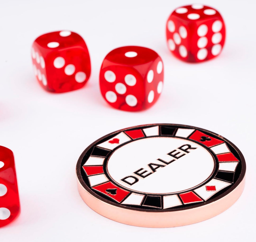 Engelhart - 320951 – Poker-Set – Koffer aus schwarzem Metall – 300 Chips 14 g nummeriert (1 bis 500)