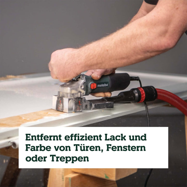 Metabo Lackfräse LF 850 S, zum Bearbeiten von unbehandeltem Holz, mit Metabox, Stufenlose Einstellun