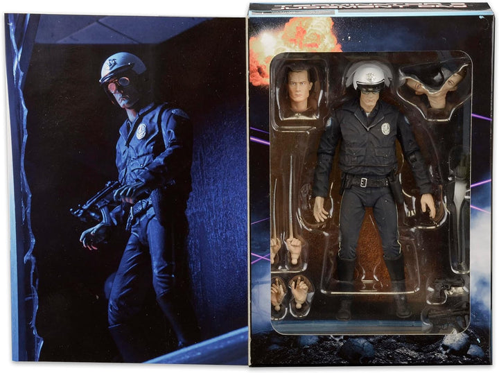 Terminator 2 51914 Ultimate T-1000 Motorrad Cop Figur, 17,8 cm, 18 cm