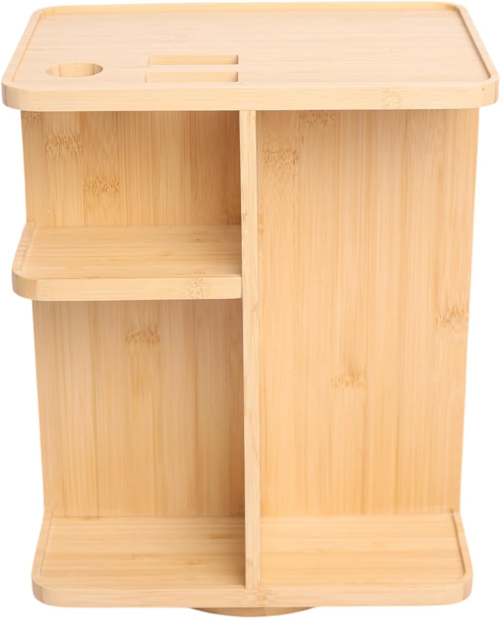 360° drehbarer Make-up-Organizer aus Bambus | Drehbarer Badezimmer-Organizer, drehbarer Make-up-Orga