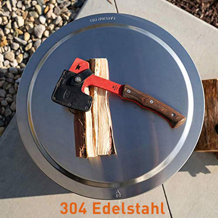 Solo Stove Deckel für Feuerschale Bonfire | Edelstahl-Feuerstellen-Zubehör, Winterfest, wasserdicht,
