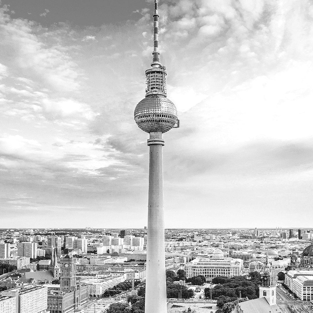 Runa Art Wandbilder Berlin Fernsehturm 5 Teilig Bild auf Vlies Leinwand Deko Wohnzimmer Büro Städte