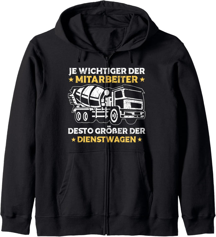 Betonmischer Fahrzeug Fahrmischer Baustelle Spruch Kapuzenjacke