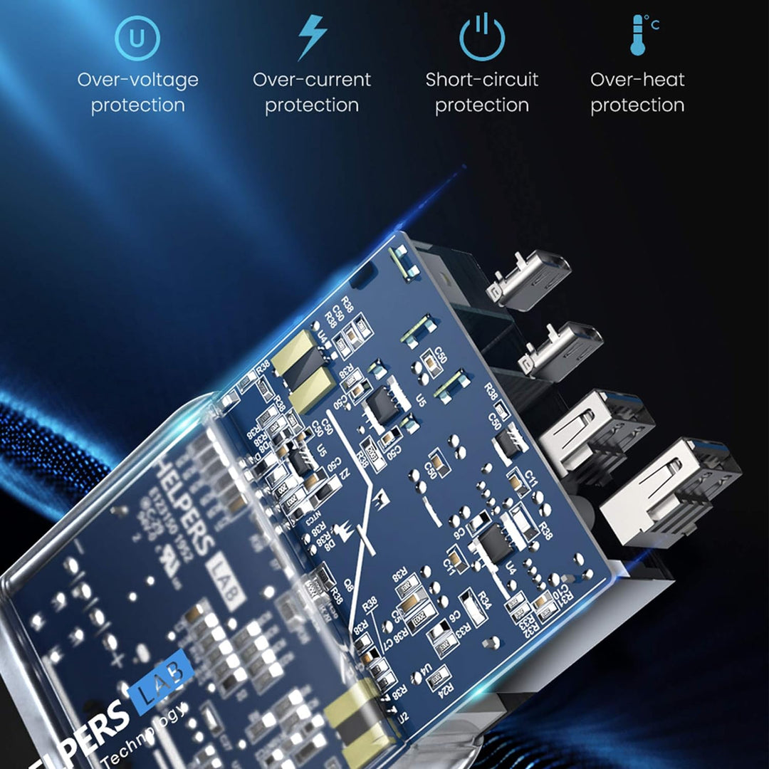 Helpers lab 30W 65W 4-Port USB C Notebook Ladegerät mit Dualer PD PPS Netzteil Kompatibel mit USB C