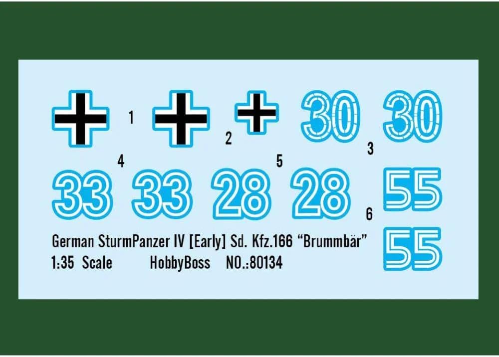 Hobby Boss 1/35 Sturmpanzer IV Sd. KFZ 166, Brummbär, frühe Version, Mehrfarbig, HY80134