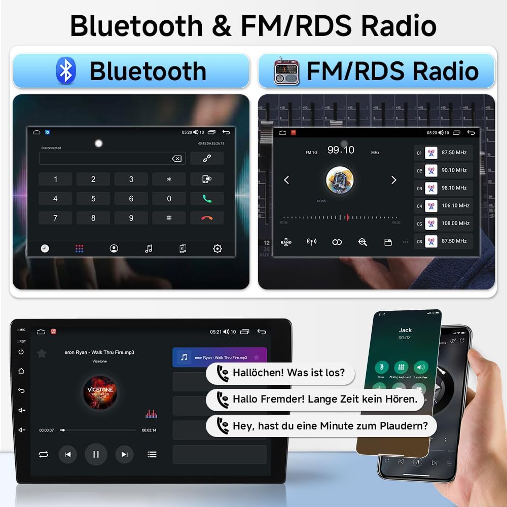 4+64GB Android 15 Autoradio für Mitsubishi Space Star Mirage 2012–2023, 9 Zoll Touchscreen 8-Kern, B