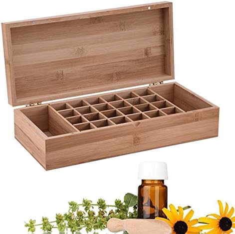 RoseFlower Bambus Ätherisches Öl Organisator Behälter Duftöle Display Ständer, 26 Löcher Aufbewahrun