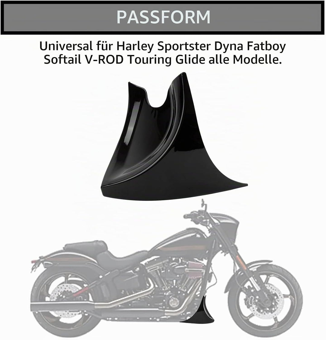 Kotflügel Vorne Spoiler für Harley Davidson Fatboy Softail Touring Glide Dyna 2004-2017, PSLER Boden