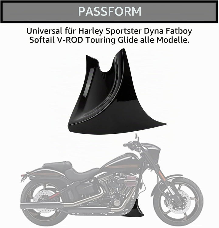 Kotflügel Vorne Spoiler für Harley Davidson Fatboy Softail Touring Glide Dyna 2004-2017, PSLER Boden